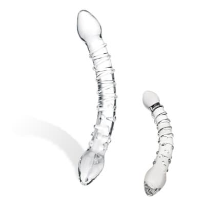 Glas - Double Trouble Glazen Dildo