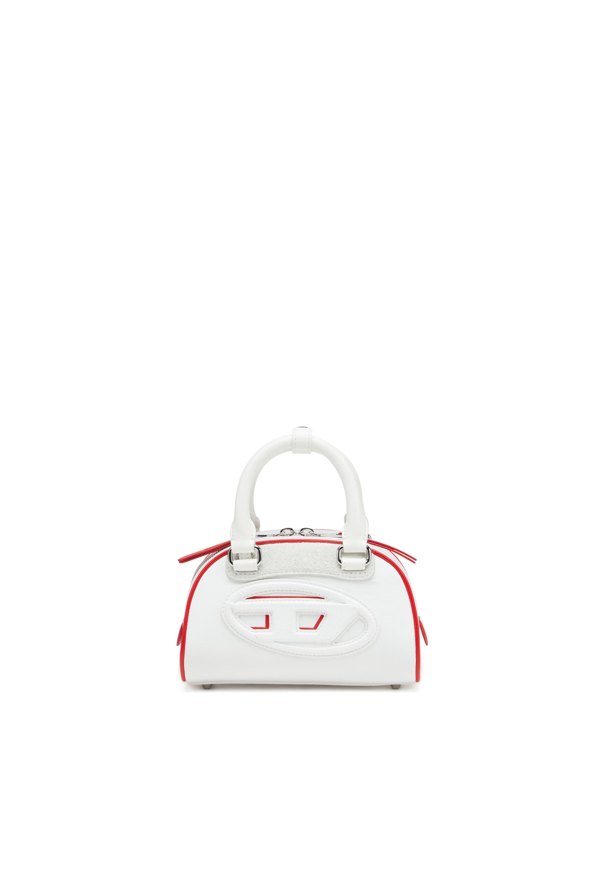 Diesel - 1DR Dome-Colour-block small bowling bag - Crossbody Bags - Woman - White