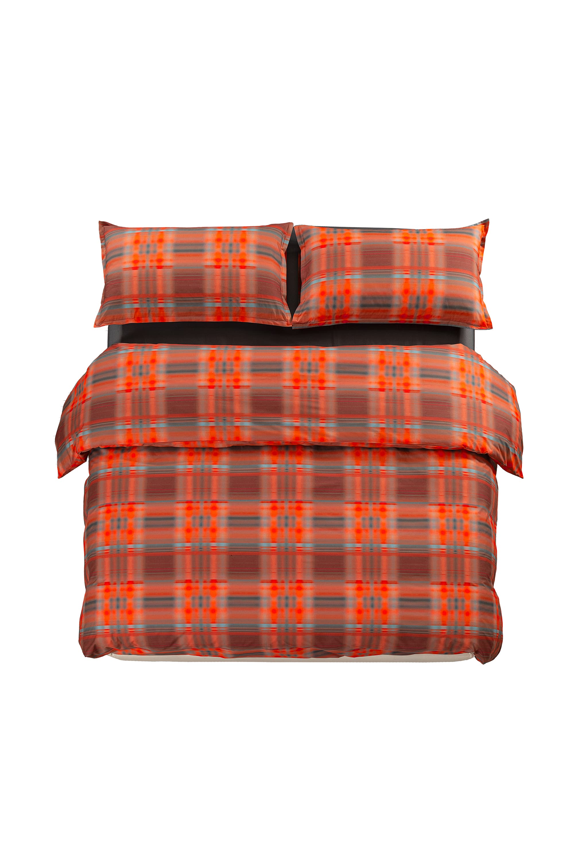 Diesel - Percale duvet cover parure for a queen-size bed - Duvet Cover Set - Unisex - Orange