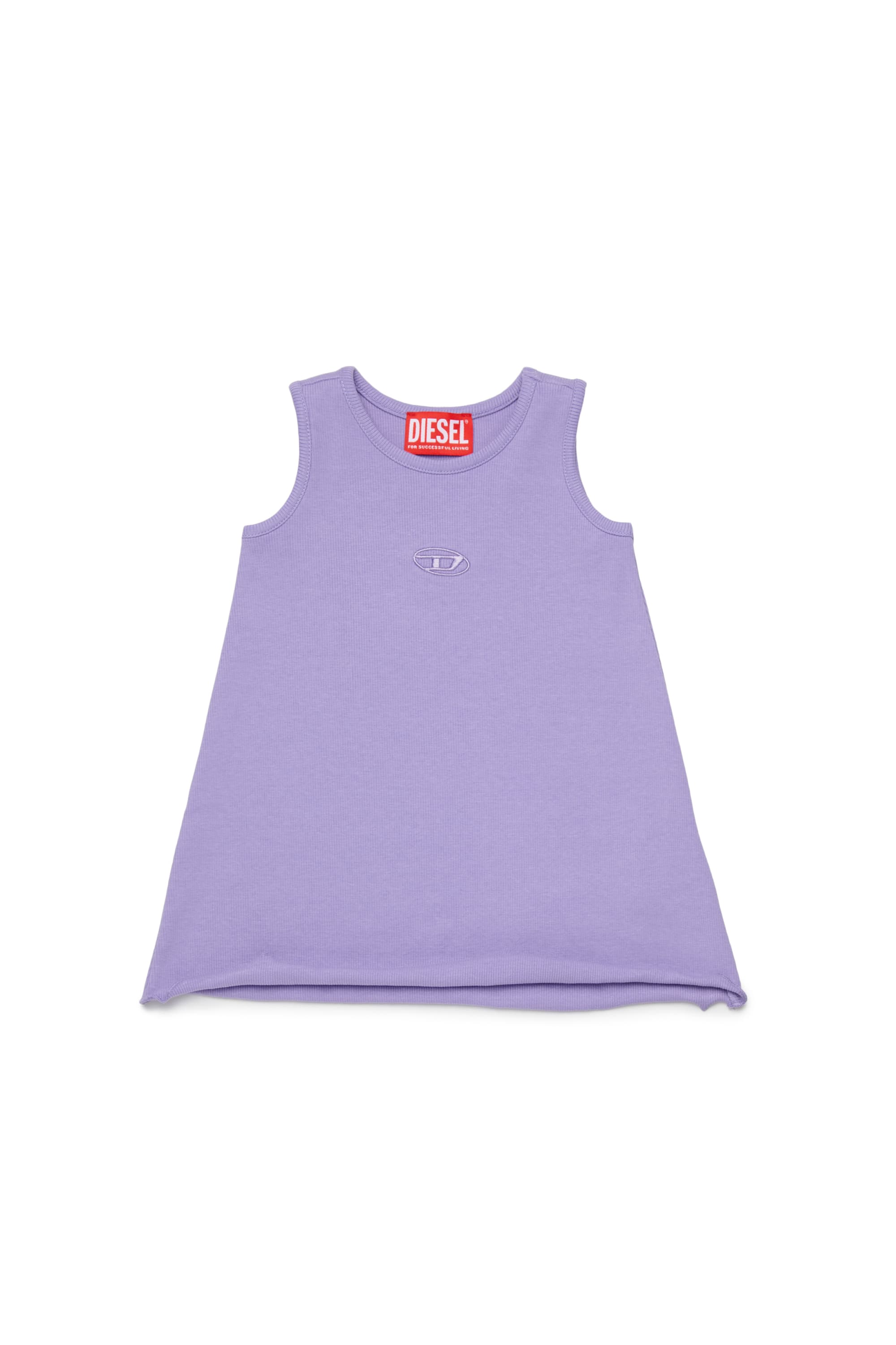 Diesel - Tank dress with embroidered logo - Dresses - Woman - Violet