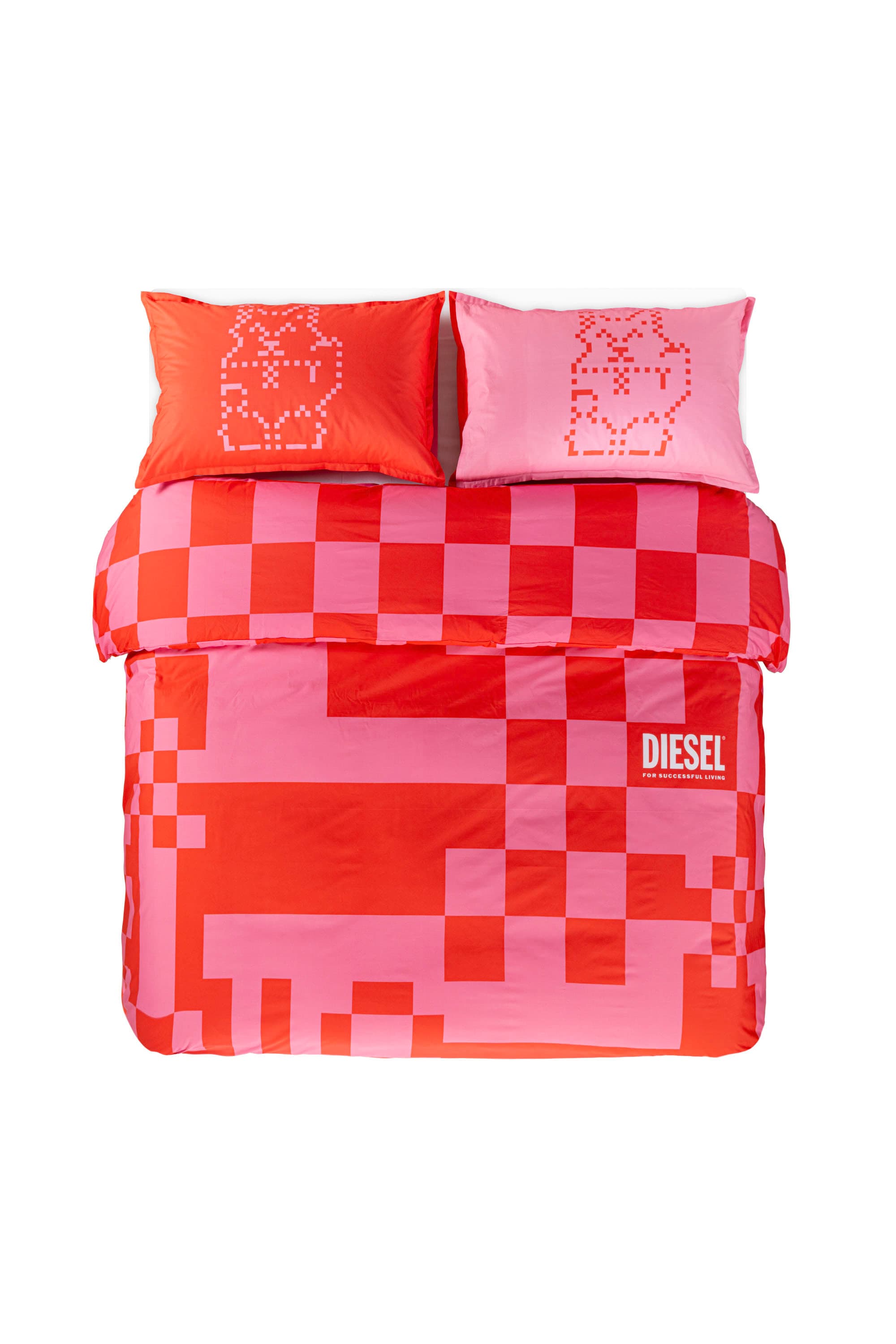 Diesel - Percale duvet cover set for queen size bed - Duvet Cover Set - Unisex - Red