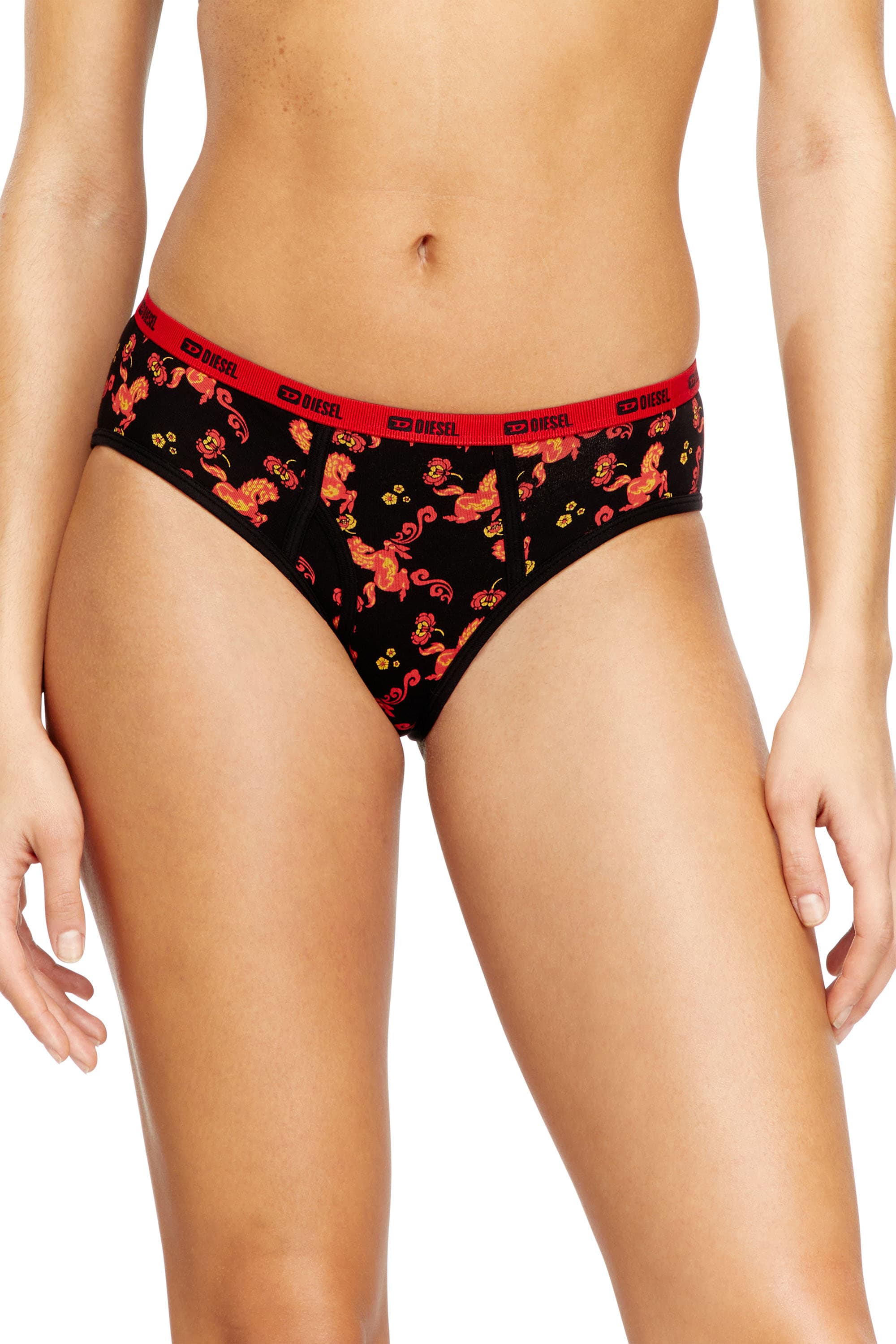 Diesel - Three-pack briefs with horse pattern - Panties - Woman - Multicolor