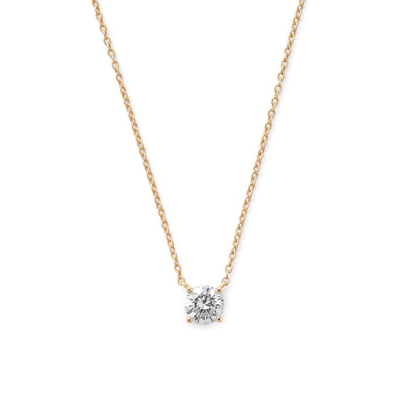 Aspinal of London Floating Diamond 0.50ct Solitaire Necklace in 14ct Gold