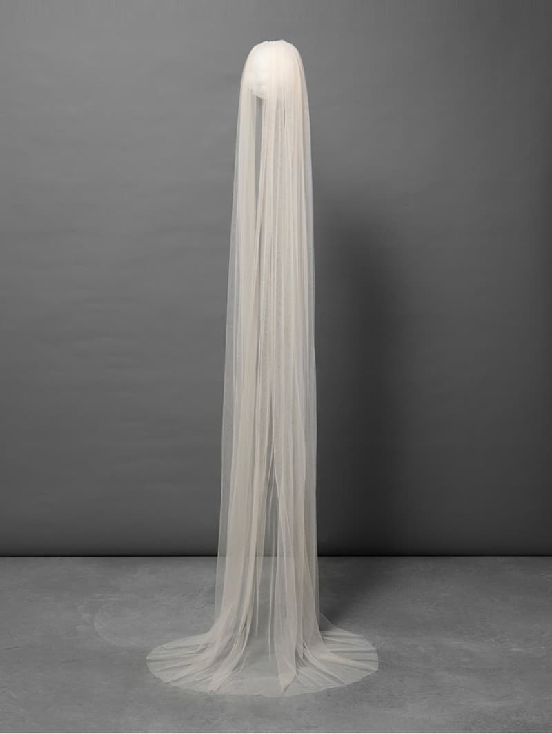 Poirier S12-210-1-SOFT-Peach Sluier - 210 cm