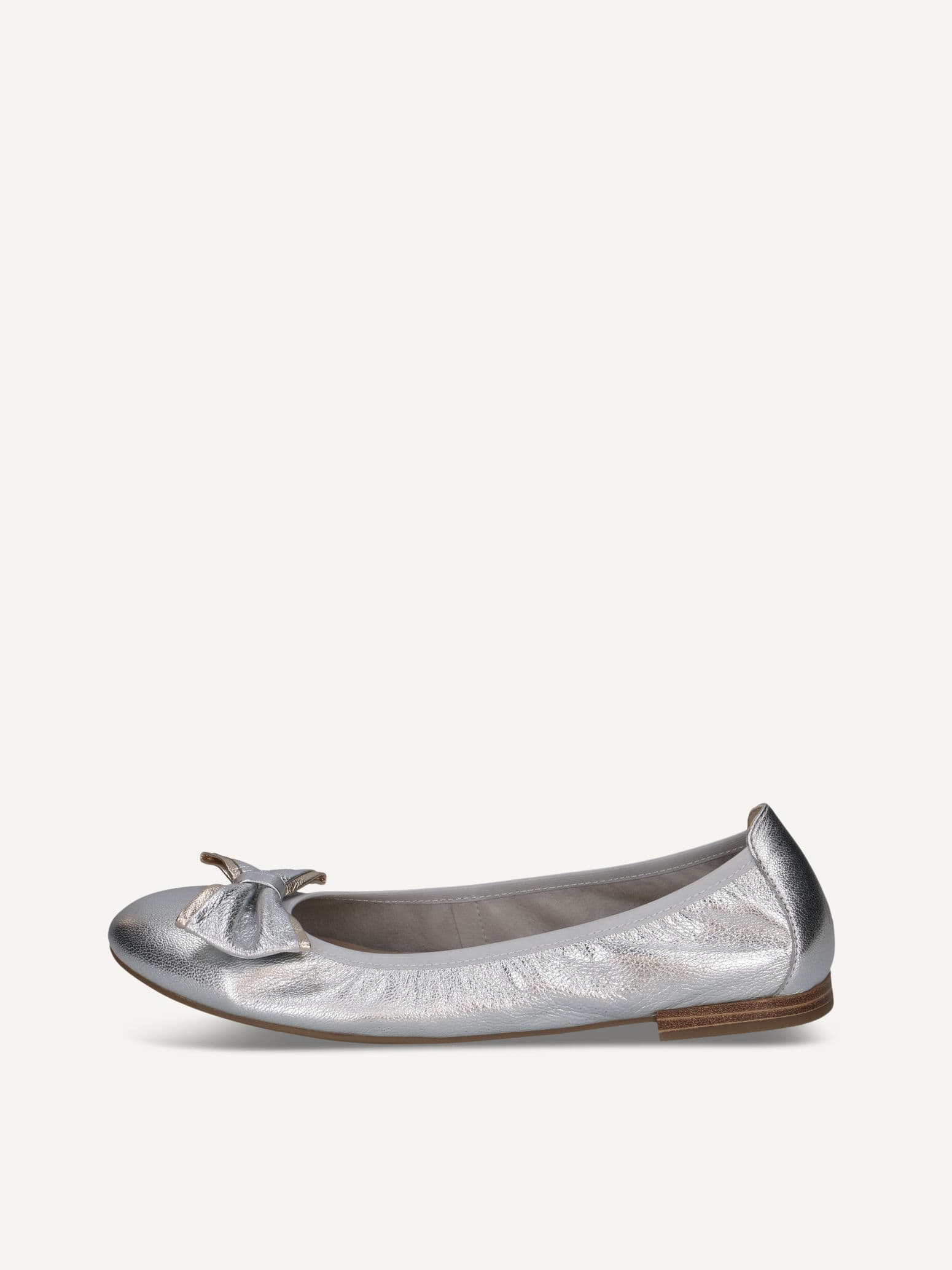 CAPRICE Ballerina, metallic, made of Leather with Block heel, Size 40