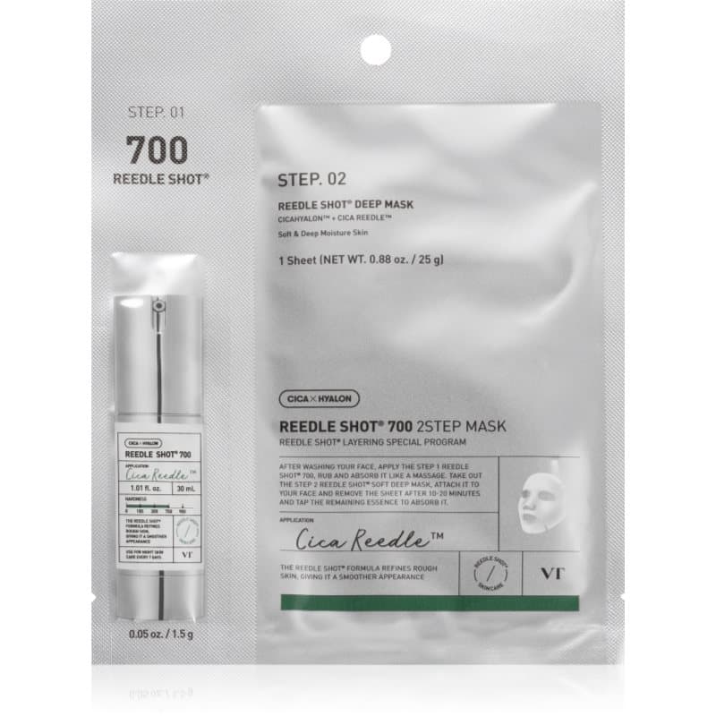 VT Cosmetics Reedle Shot 700 2-Step Mask Intens herstelmasker voor een tweefasebehandeling van de huid 26.5 g