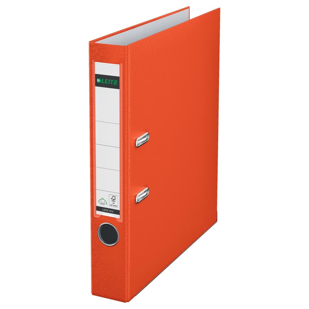 Leitz hefboommap lichtrood A4 50 mm breed kunststof 10150020