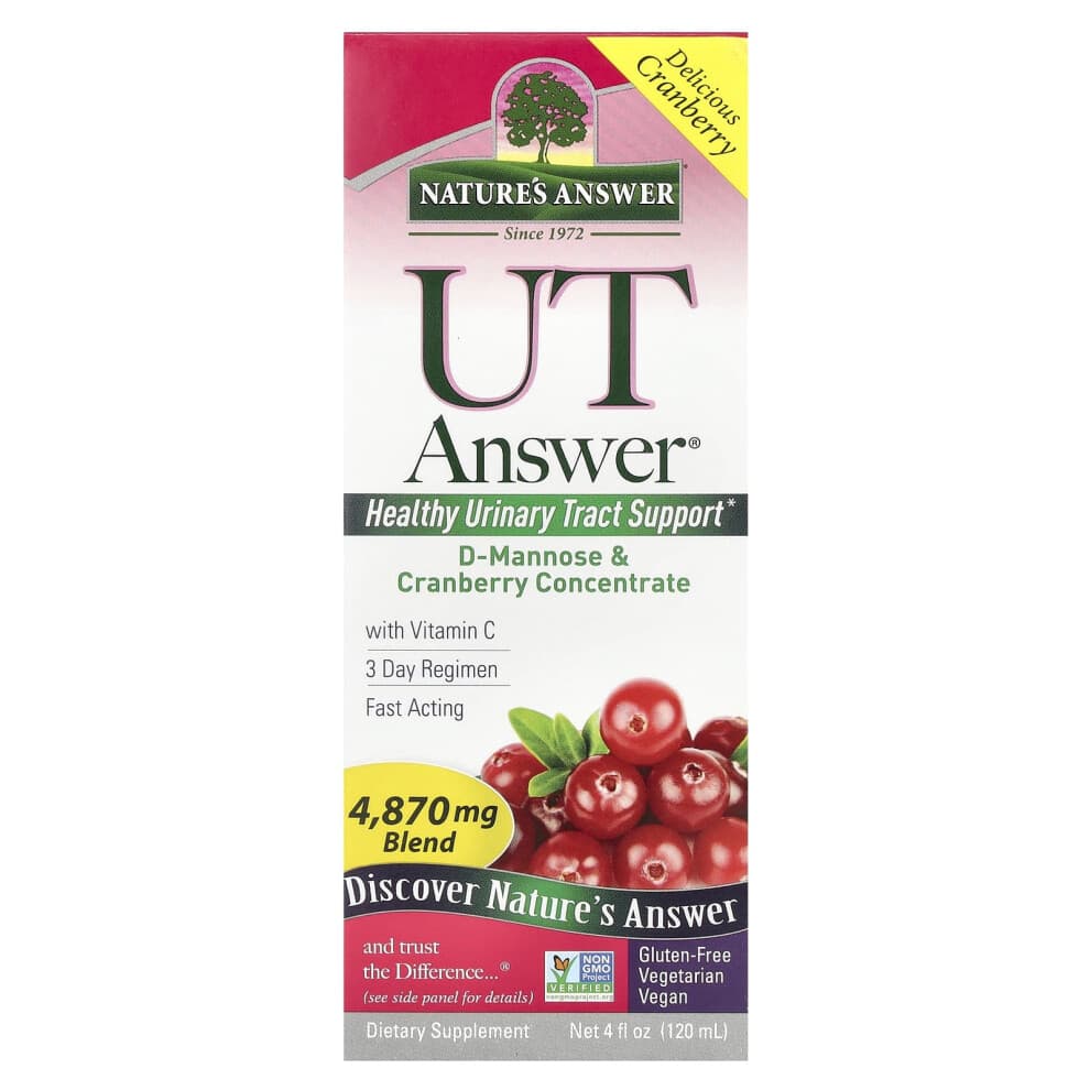 Nature's Answer, UT Answer, D-Mannose & Cranberry Concentraat, 4 fl oz (120 ml)