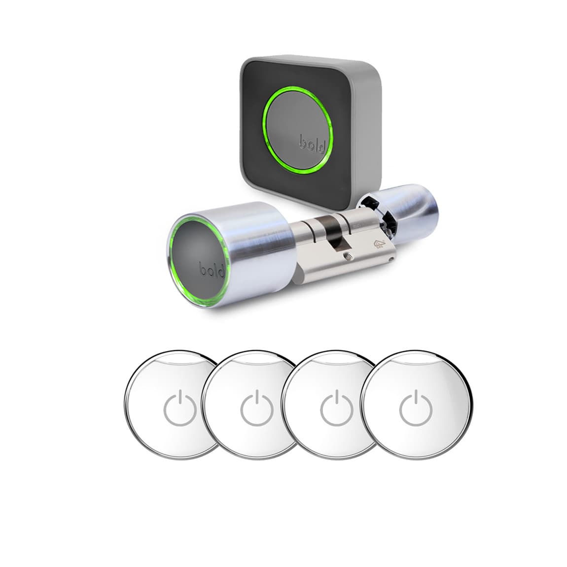 Bold Smart Lock SX33 + Bold Connect Bridge + Bold Clicker 4-pack