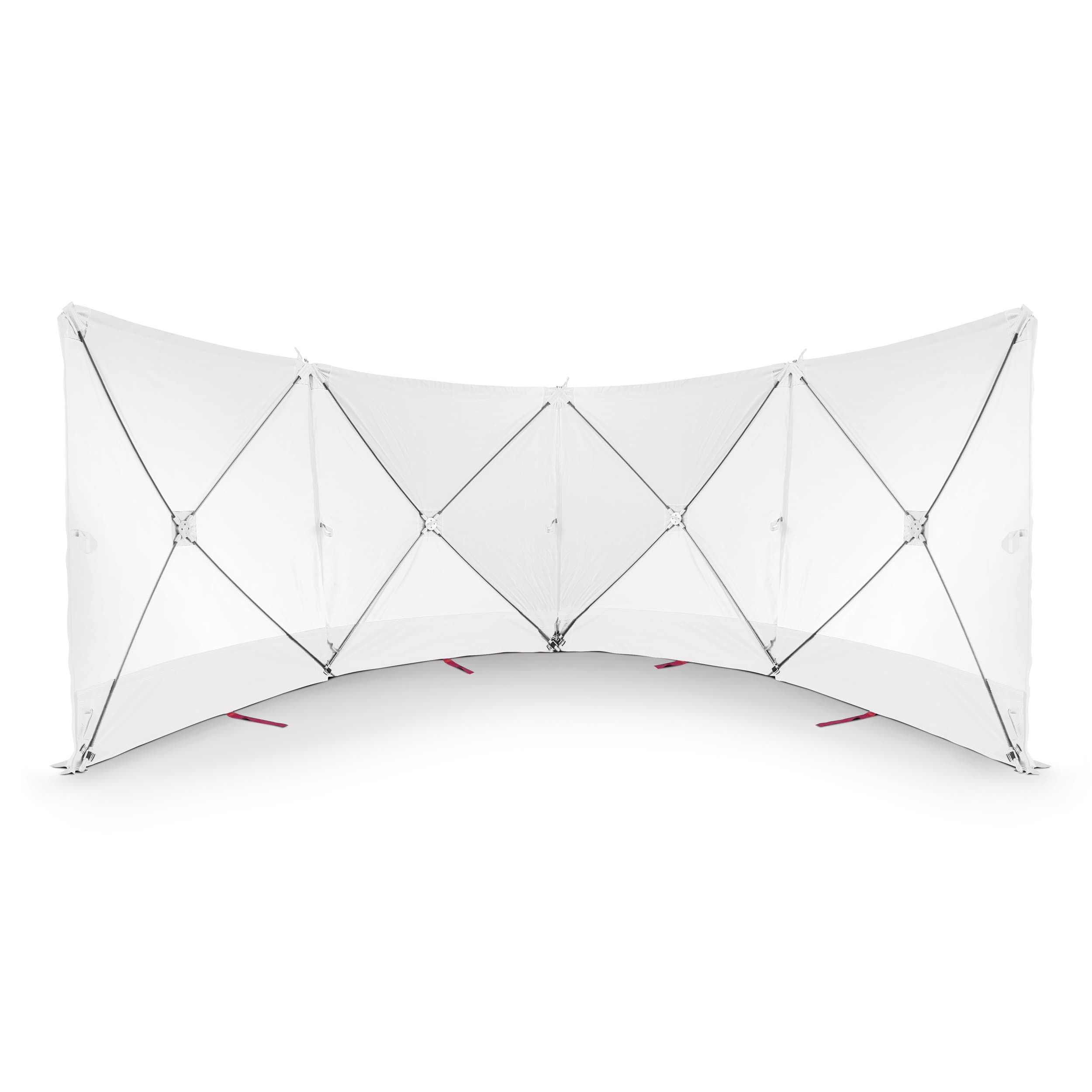 VarioScreen-afschermwand 4*180*180 middendoor deelbaar Wit
