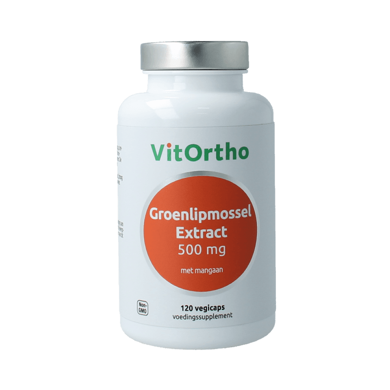 VitOrtho Groenlipmosselextract 500mg 120 Vegetarische capsules