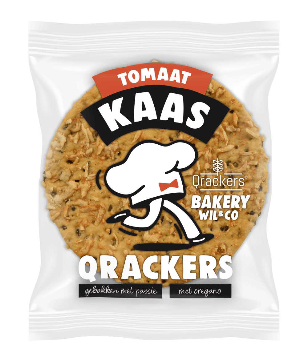 Leev Qrackers crackers kaas tomaat 2st bio 46 Gram