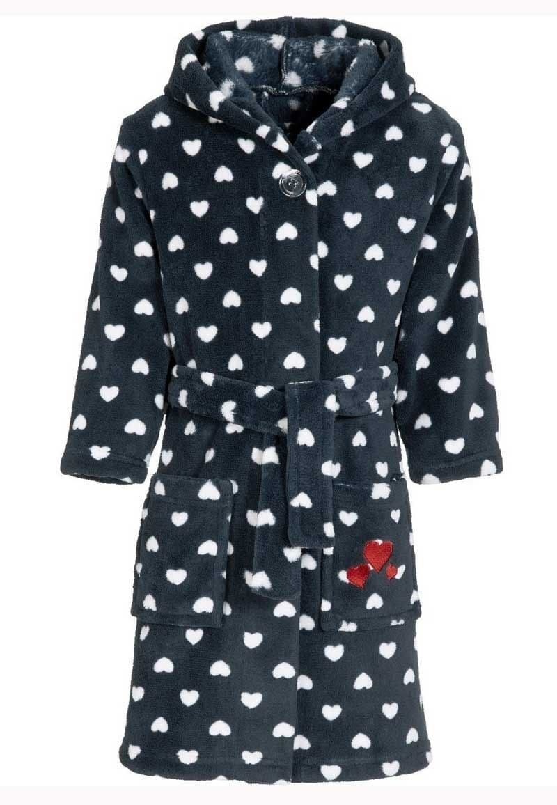 Playshoes kinderbadjas marine hartjes