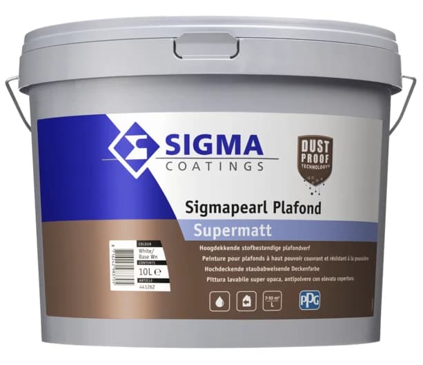 Sigmapearl Plafond Supermatt | Super Matte Plafondverf | 10 LTR | Wit