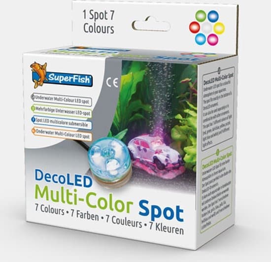 SuperFish DecoLED MultiColor Spot - Aquariumverlichting - Waterdicht - SuperFish