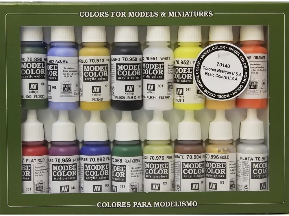 Vallejo Acrylic Model Color Set U.s.a Basic (16)