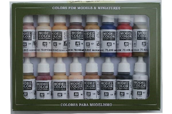 Vallejo Acrylic Model Color Set Face/skin Colors(16)