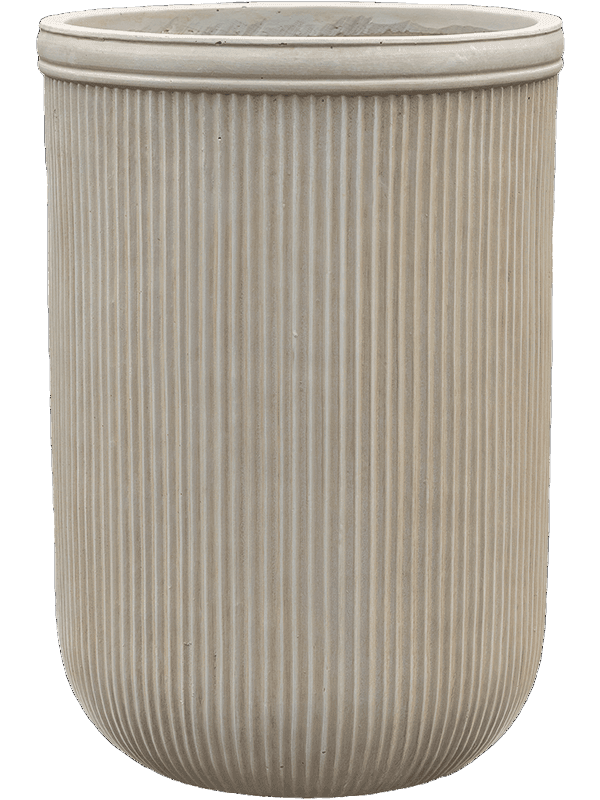 Baq Vertical Rib Cylinder Beige 45x65cm