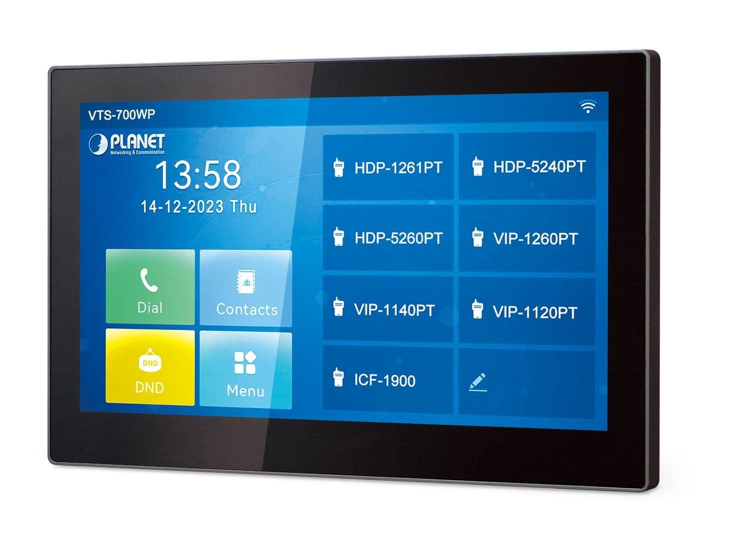 PLANET 7-inch SIP Indoor Touch intercomsysteem 17,8 cm (7") VTS-700WP