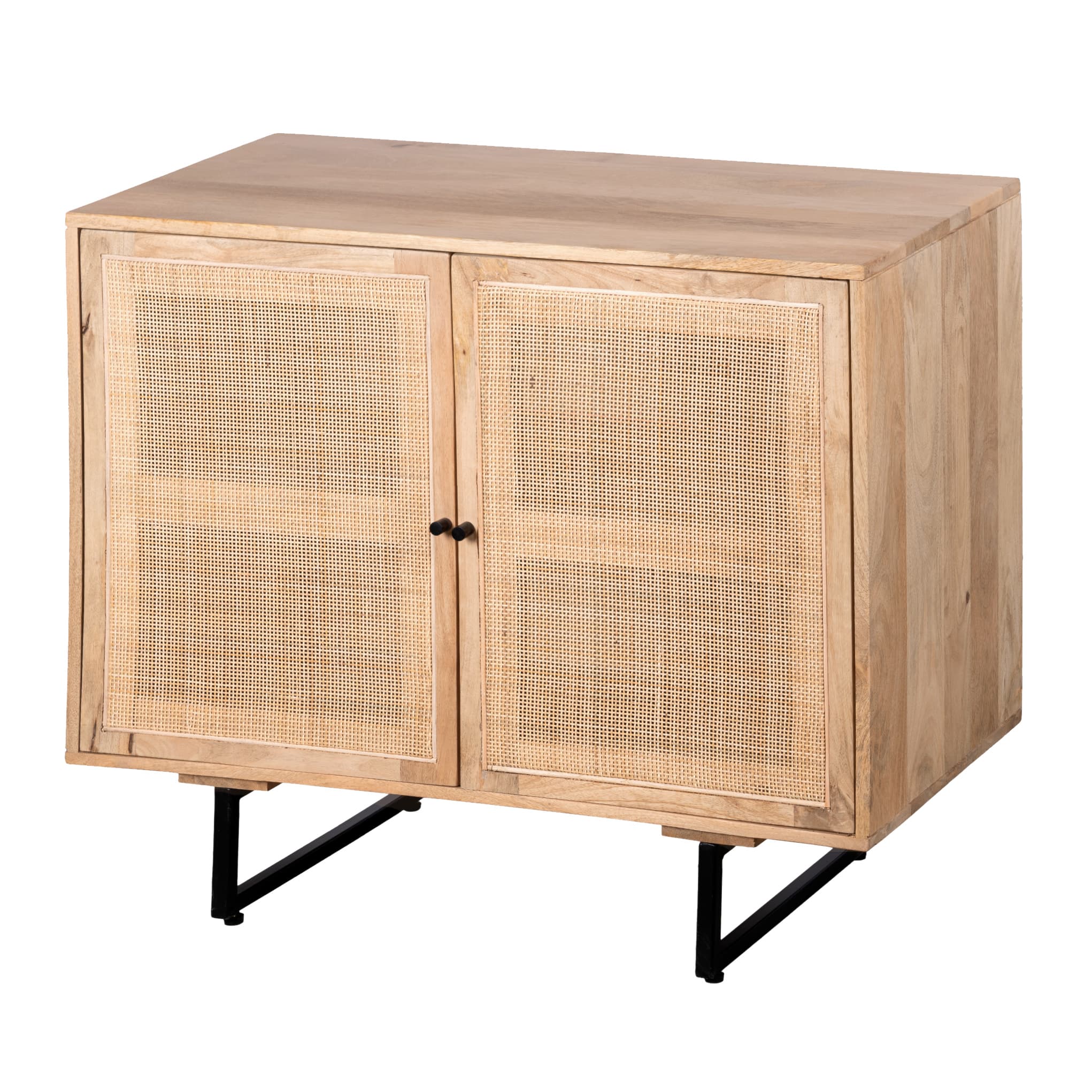 Lewis & Loft Dressoir Lucas - Met 2 deuren - FSC®-gecertificeerd mangohout - Rotan - Naturel