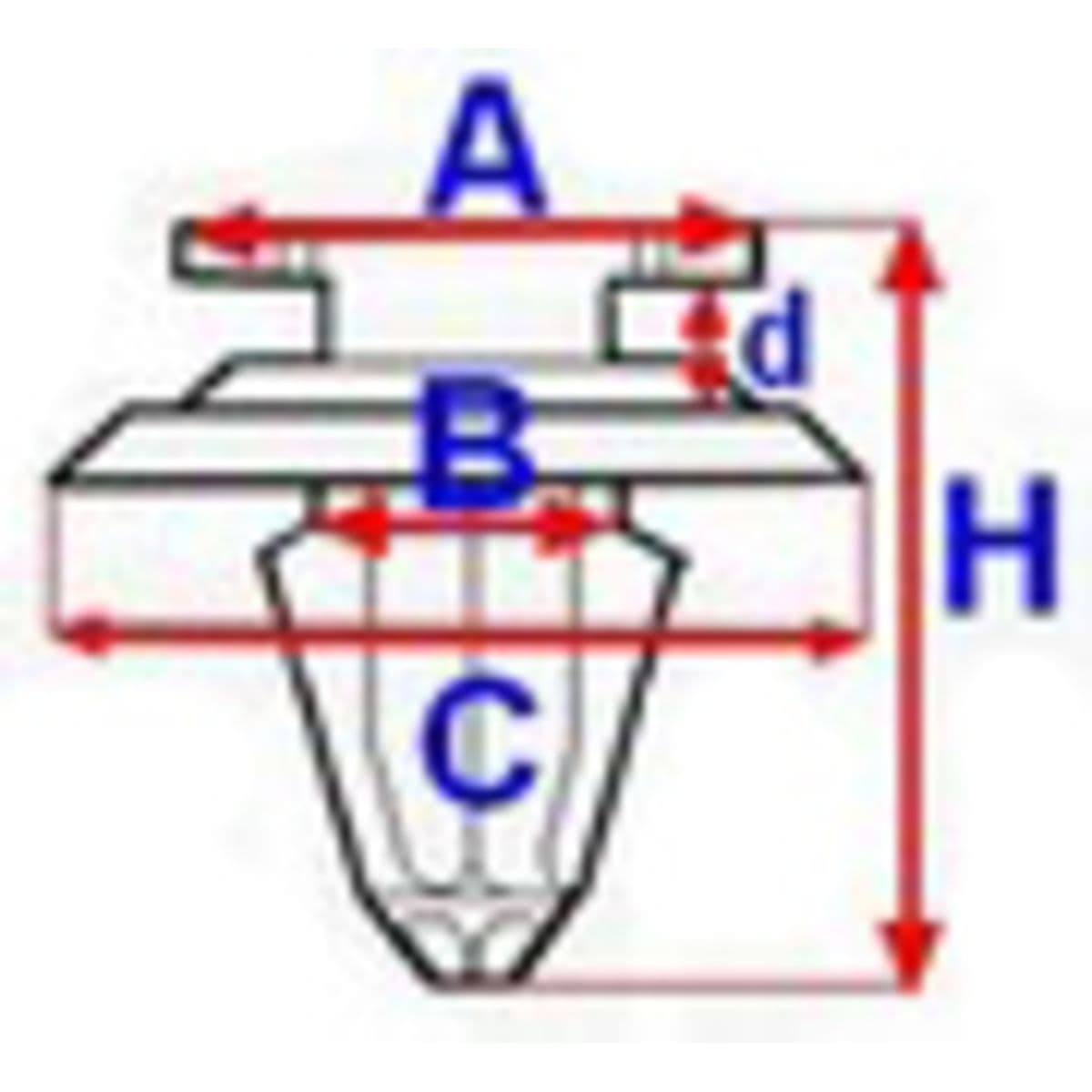 Bekledingsclip ROMIX ROM B19386, 10 Stuk
