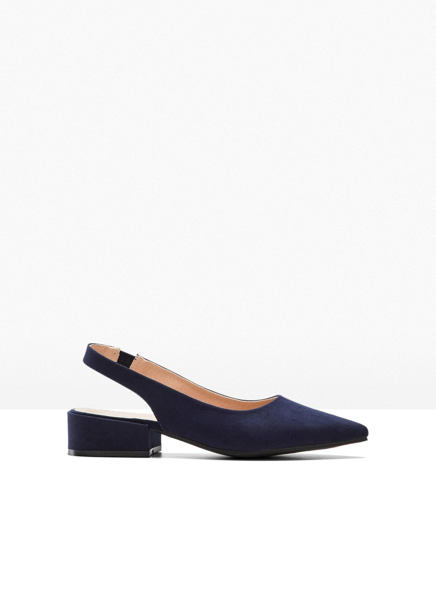 Slingback pumps met platte hak