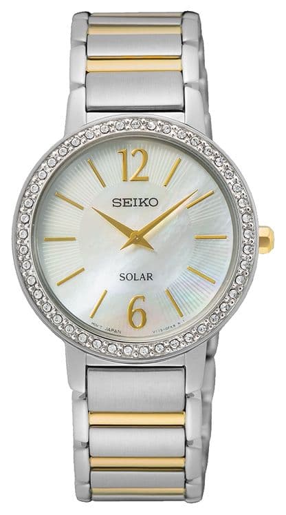 Seiko Dames | parelmoer wijzerplaat | tweekleurige horloge