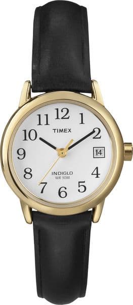 Timex Dameshorloge met witte zwarte leren band T2H341 horloge