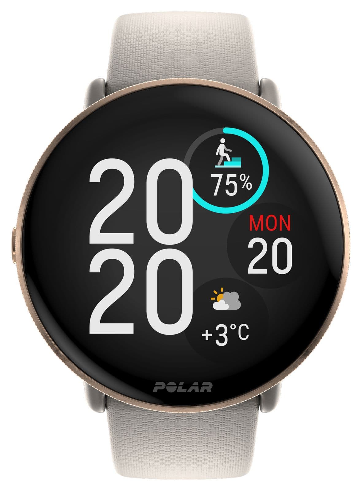 Polar Ignite 3 fitness & wellness greige zand (s-l) horloge