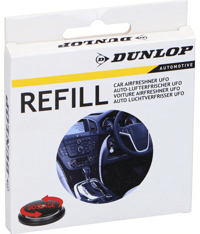 Dunlop Vehicle Auto Luchtverfrisser UFO - Nieuwe Auto Geur, Wit