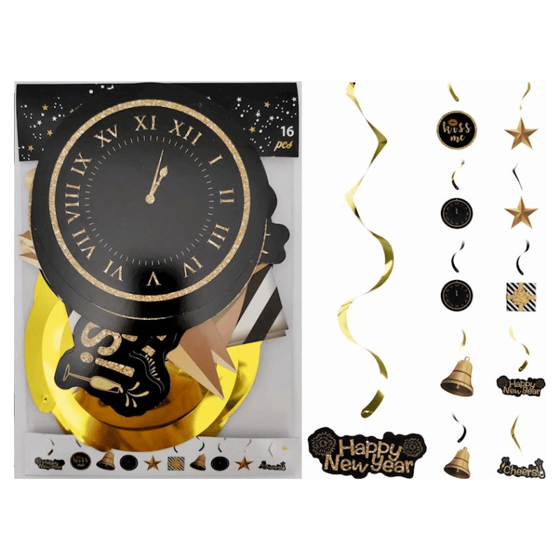 Nieuwjaarsfeestset Decoratief Item - 16 stuks, KO7660