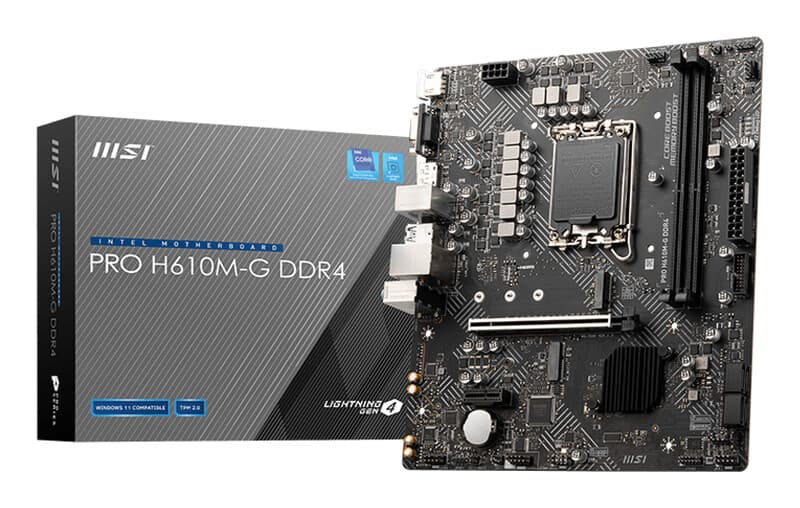 MSI PRO H610M-G DDR4 moederbord Intel H610 LGA 1700 micro ATX