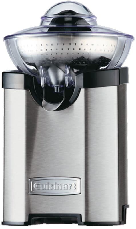 Cuisinart CCJ210E Elektrische Citruspers - 100 W Vermogen - Roestvrijstalen Ontwerp - Extra Brede Tuit - Anti-druppelsysteem - Vaatwasserbestendige