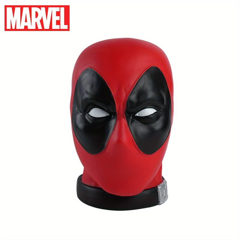 Marvel 1 stuk Deadpool-hoofdspaarpot voor munten, officieel gelicentieerde 3D PVC-figuur, spaarpot, verzamelbare bureau-opberger, woondecoratie,