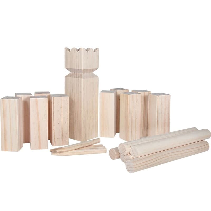 OUTDOOR active Kubb (Zweeds schaken), 21 stuks, in netzak
