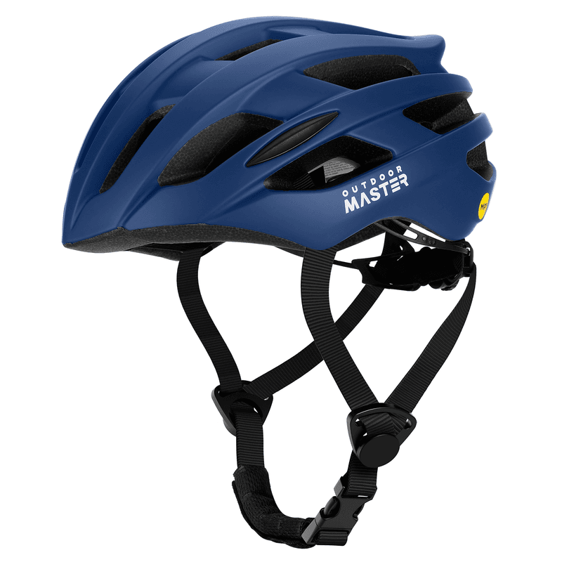 OutdoorMaster Volwassenen MIPS Racefietshelm Blauw L