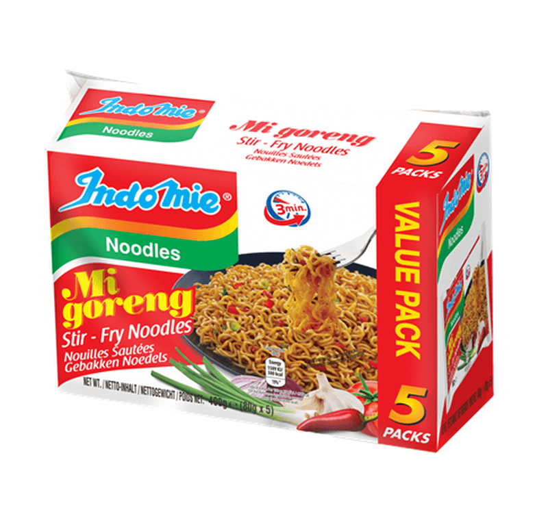Indomie Mi Goreng roerbak instant noedels origineel 80 g verpakking van 5 (EU)