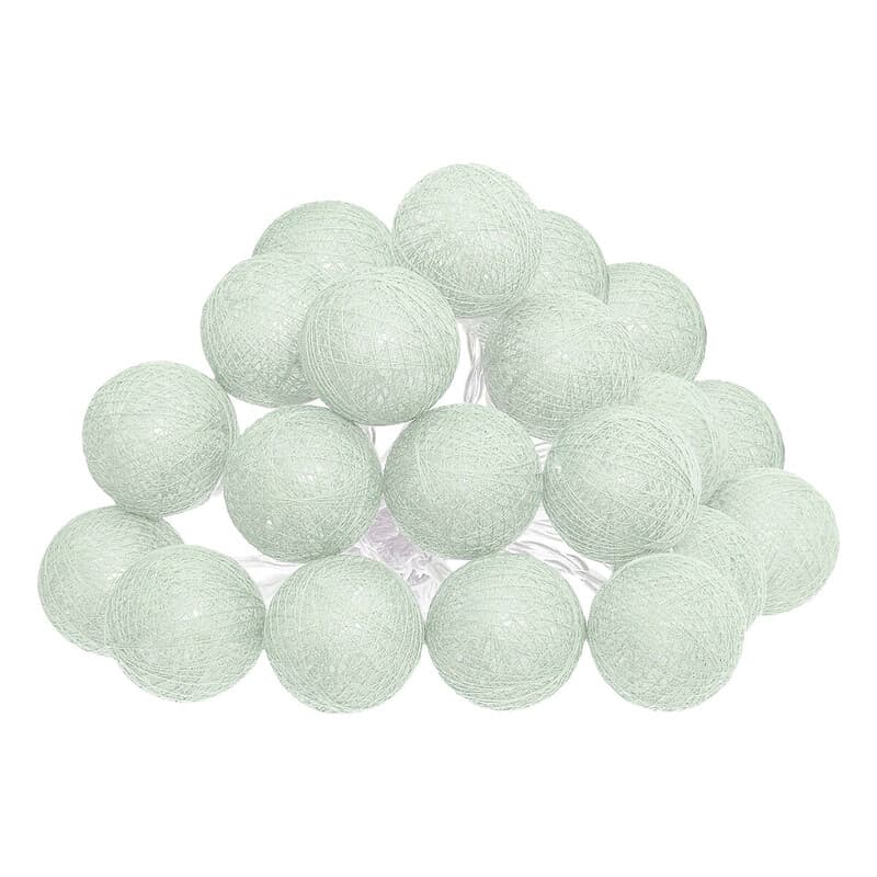 Atmosphera LED Slinger - 20 Ballen, 6 cm, Celadon