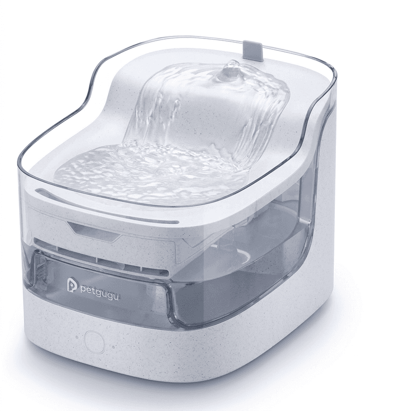 petgugu kattenfontein met app-bewaking, drinkfontein voor kat en hond 2 l, < 20 dB ultrastille draadloze pomp, automatische kattendrinkfontein met