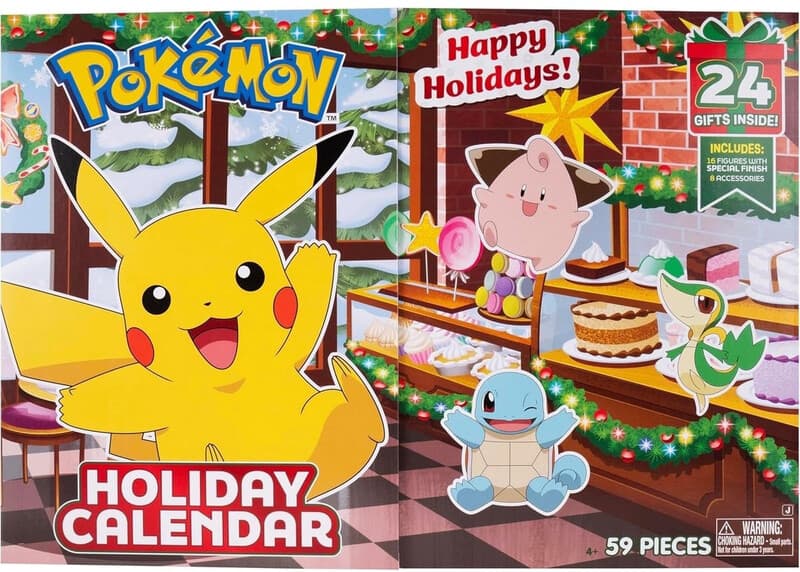 Pokémon Battle Figure Multipack adventskalender - 24 stuks, 16 figuren en 8 accessoires
