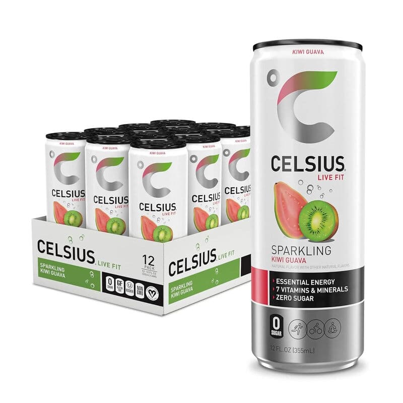 Celsius Sparkling Kiwi Guava - 12 x 250 ml