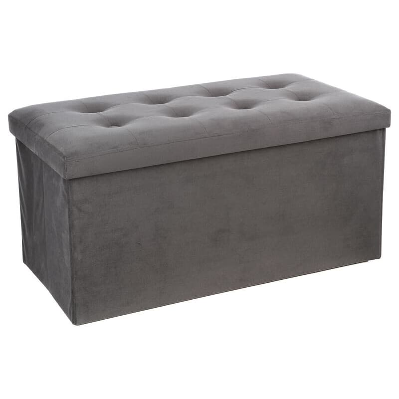 Atmosphera Lysandre opvouwbare opbergdoos - zilvergrijs, 76 x 38 x 38 cm