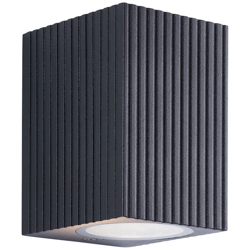 Brilliant Led Buitenlamp, Gu10 Fitting, 10 X 7 X 8 Cm, Aluminium, Geribbeld Ontwerp