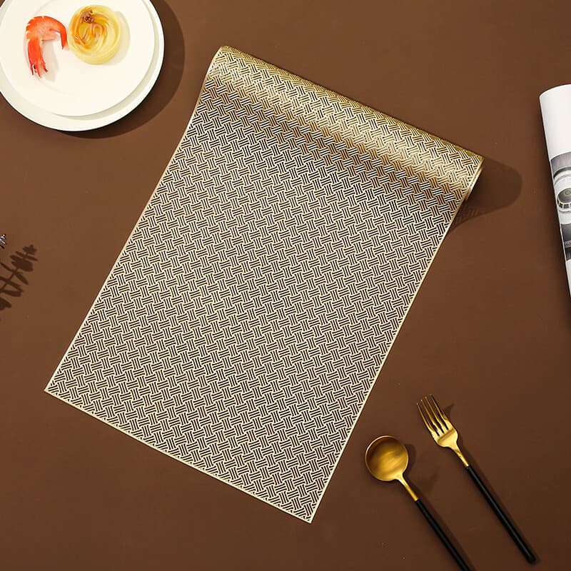 Rechthoekig PVC geperforeerd placemat, antislip tafelkleed, hittebestendig decoratief placemat, waterdicht en wasbaar placemat, tafeldecoratie voor de