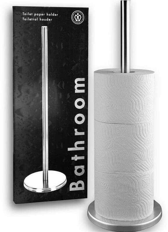 Toiletrolhouder - RVS, vrijstaand, 45 cm