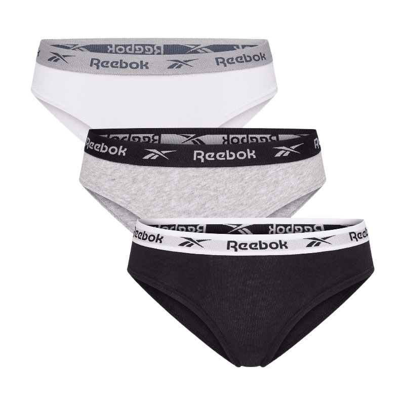 REEBOK Carina herenslips zwart/wit/grijs gemêleerd M