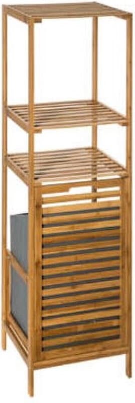 5five Mix n'Modul bamboe badkamerplank met wasmand - Natuurlijk, 35 x 32 x 118 cm