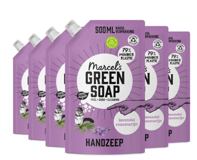 Marcel's Green Soap Handzeepnavulling - Lavendel & Rozemarijn - 6 x 500 ml