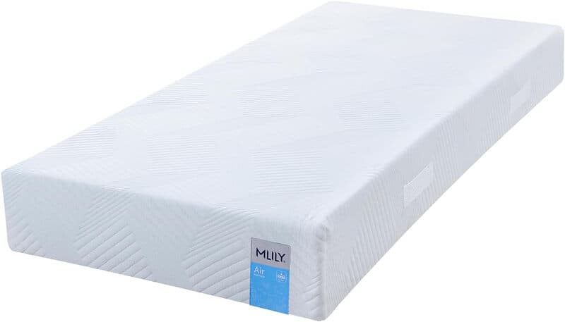 MLILY luchtmatras, IGR CertiPUR, 100 x 200 cm, 2-in-1 hardheid medium/stevig, koel/warmer, ergonomische 7 zones AirCell/CoolFlex/BlueFlow-schuim