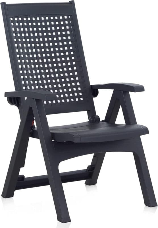 Sp-Berner Shaf tuin- en buitenstoelen, metaal, antraciet, 108 x 85 x 63 cm, set van 2 - duurzame opbergoplossing van gerecycled plastic, gemaakt in